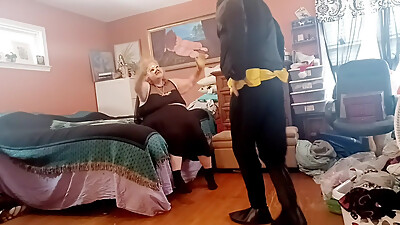 Bat Girl (nurse Vicki) Gives Bat Man a Blow Job!