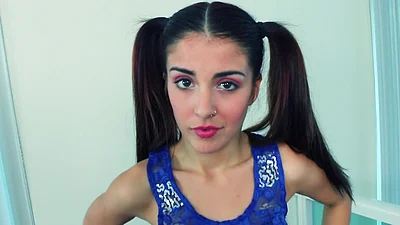 Teeny Bopper with Braces Blows a Big White Cock