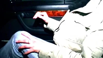 Brunette Fingers Herself Deep in Dark Car